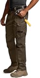 CQR Men's Quick Dry Work Pants, Water Resistant Outdoor Tactical Pants, Lightweight Stretch Cargo Hiking Pants