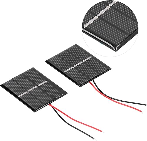Miniatura 2 de Mini paneles solares, polisilicio micro mini pegamento energía células solares 0.4W 1.5V 1.693x2.165 in Kit de células solares módulo de panel solar