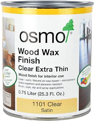 Osmo Wood Wax Finish Extra Thin, 1101 Clear - .750 Liter