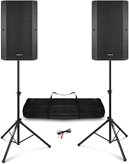 VSA120S 12 Inch Active Powered DJ PA Speaker Stage Sound System with Stands