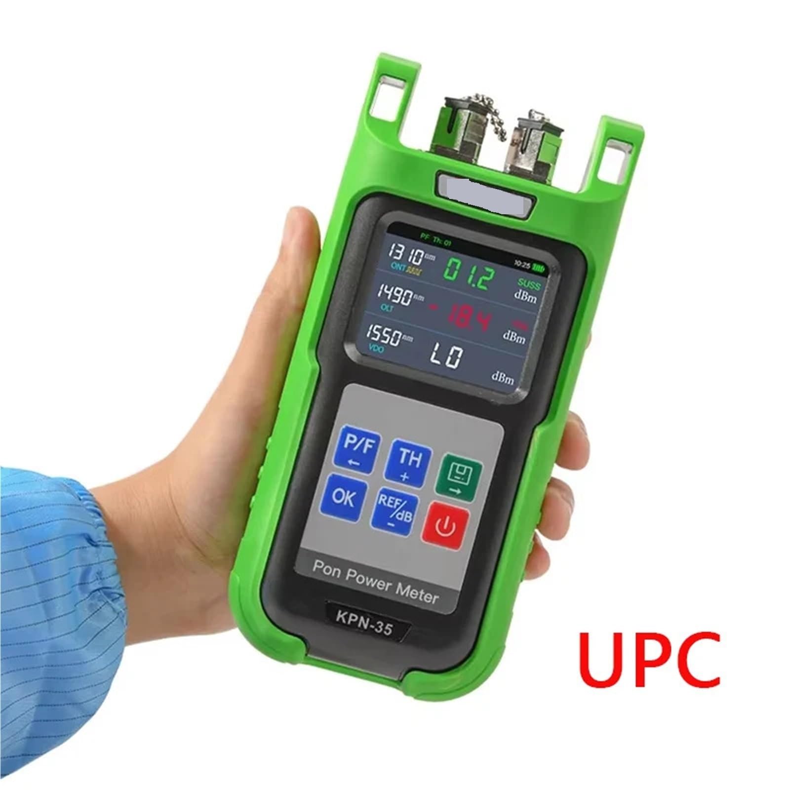 OTDR, Medidor de potencia óptica PON KPN-35 Komshine, resolución de 0,1 dB, 1490 nm, 1550 nm y 1310 nm, for pruebas de redes PON,Antiinterferencias(KPN-35 UPC)