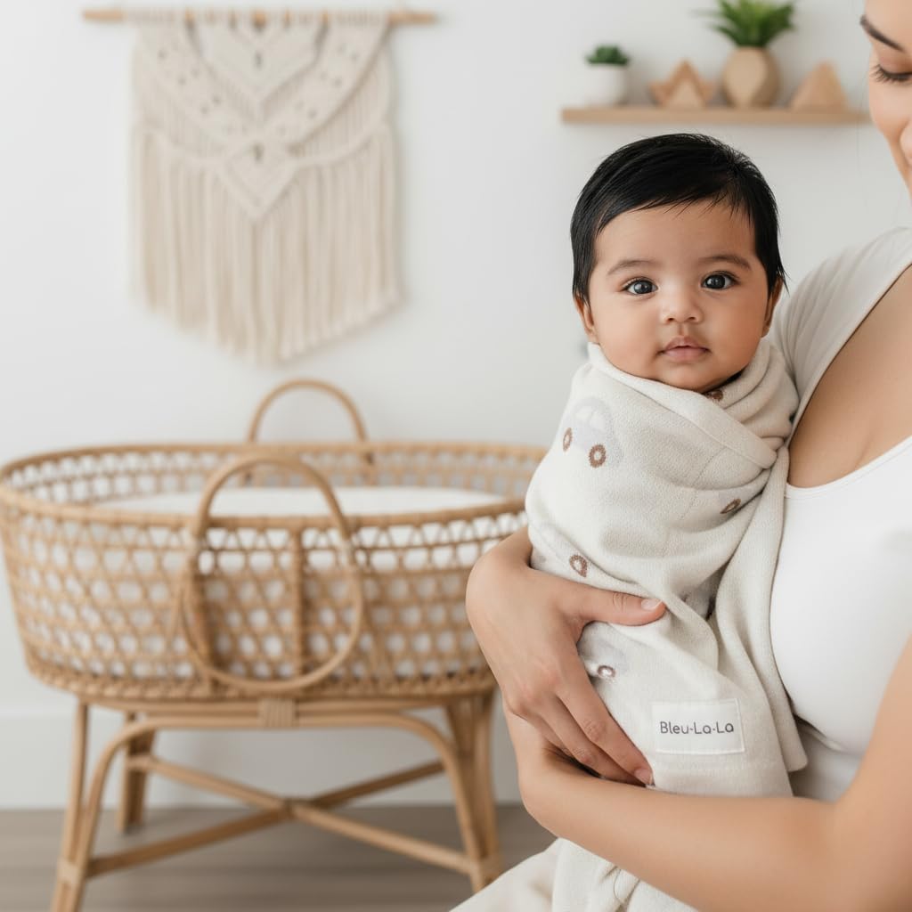 Knit Baby Blanket for Girls and Boys 100% Cotton Buttery Soft Cozy Receiving Swaddle Stroller Blanket for Shower Gift Registry for Newborns, Infants, Toddlers (Cars - Cream) - Image 8