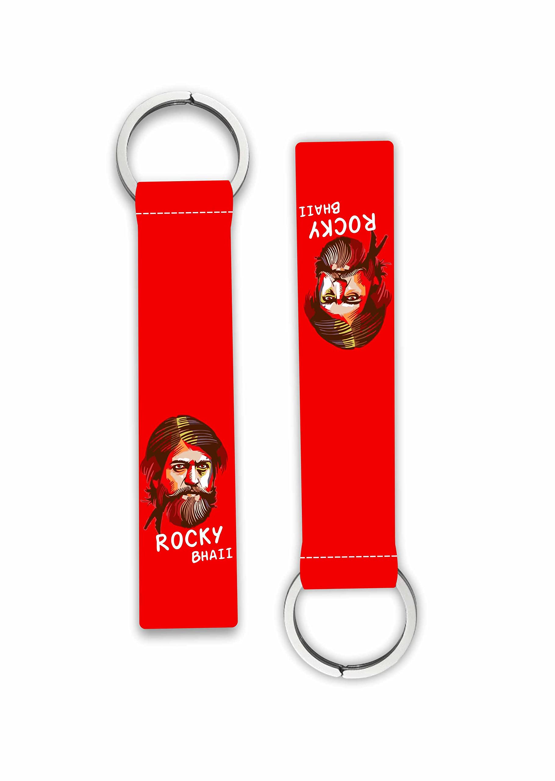 woopme 1Pcs Rocky Bhai Lanyard keychain Holder Bikes Cars Scooters Boys Girls Key Holder Key Tag Multicolored (6 x 1 Inches)-picture-27