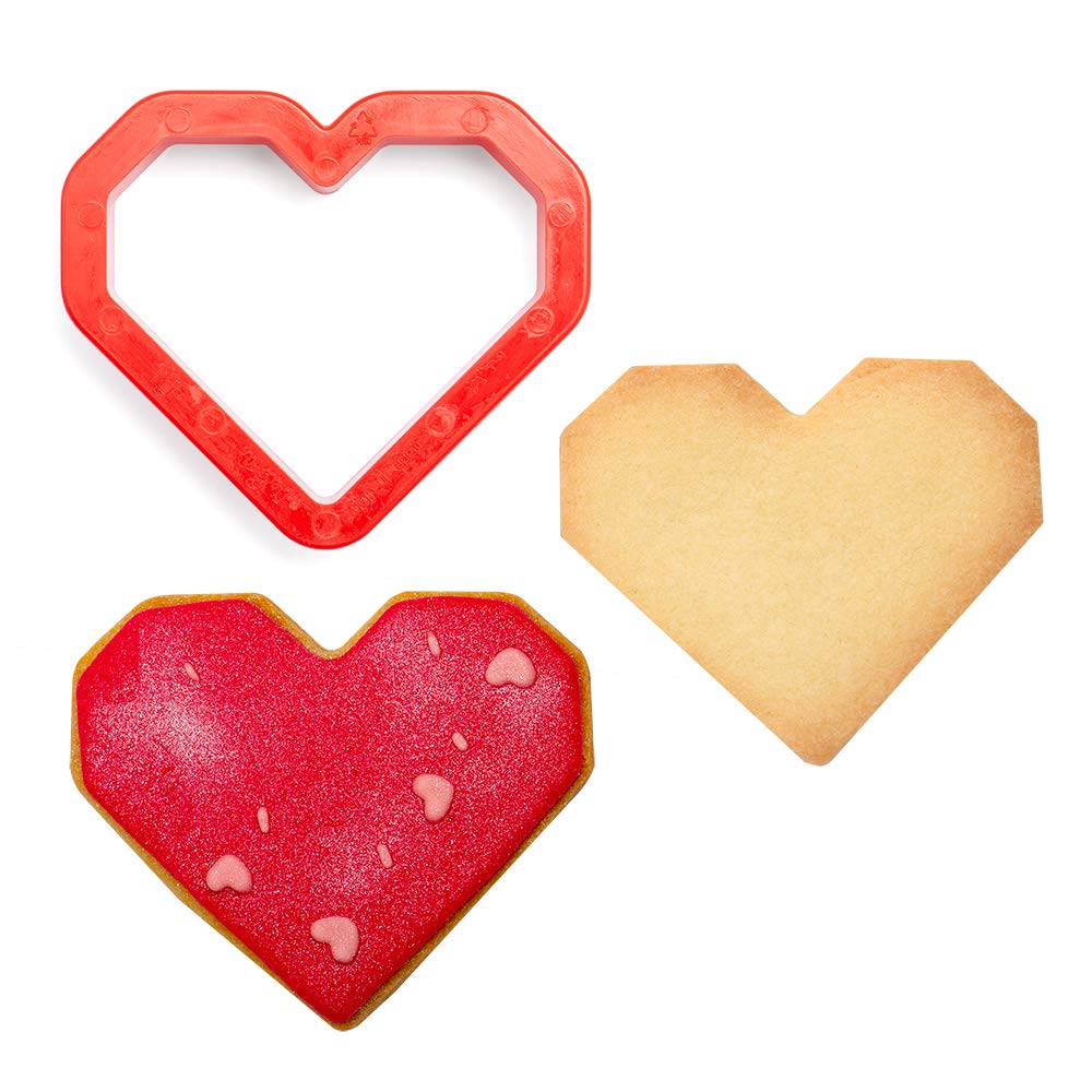 a forma di cupcake - San Valentino - Cookie cutter - Stampo per biscotti o decorazioni in pasta di zucchero - 8 cm