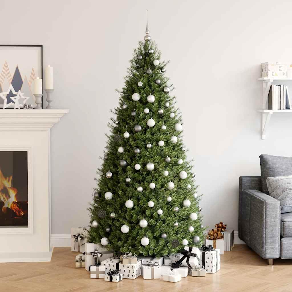 120-tlg. Weihnachtskugeln Set mit Weihnachtsbaumspitze, 300 LEDs Lichterkette, 30 m Länge, Kunststoff Kugeln in 3 Größen, LED Weihnachtsbeleuchtung für Innenbereich, Balkon, Garten
