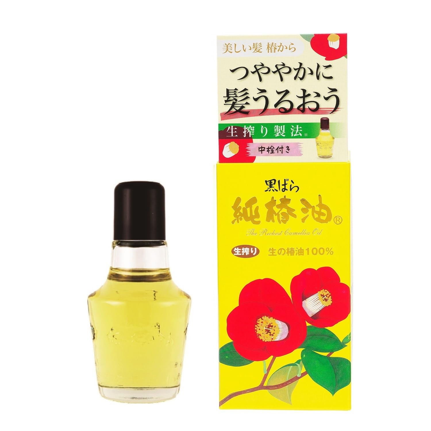 Amazon.co.jp: 黒ばら本舗 黒ばら純椿油 72ml 椿油100% ヘアオイル