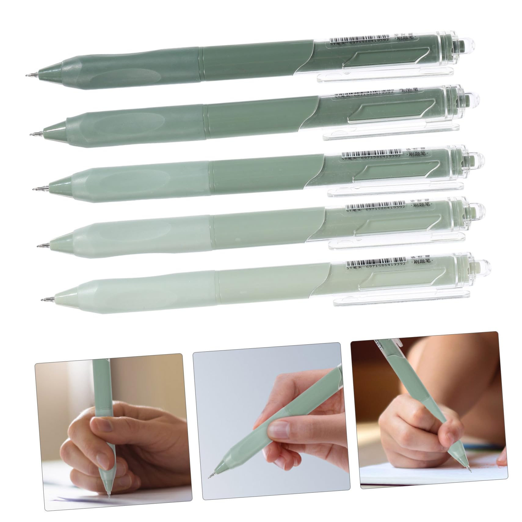 Lurrose 4 Set Gel Retrattile Design E Ergonomico Scrittura Liscia E Veloce Per Studenti E Ufficio Materiale Resistente E Leggero 5 Pezzi*4