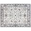 Gray Border Ivory Distressed Farmhouse