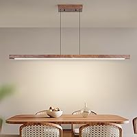 Vista 19 de Lámpara colgante lineal LED moderna, lámpara de techo de 47 pulgadas con control remoto de 3000K-6500K temperatura de color ajustable luz de isla