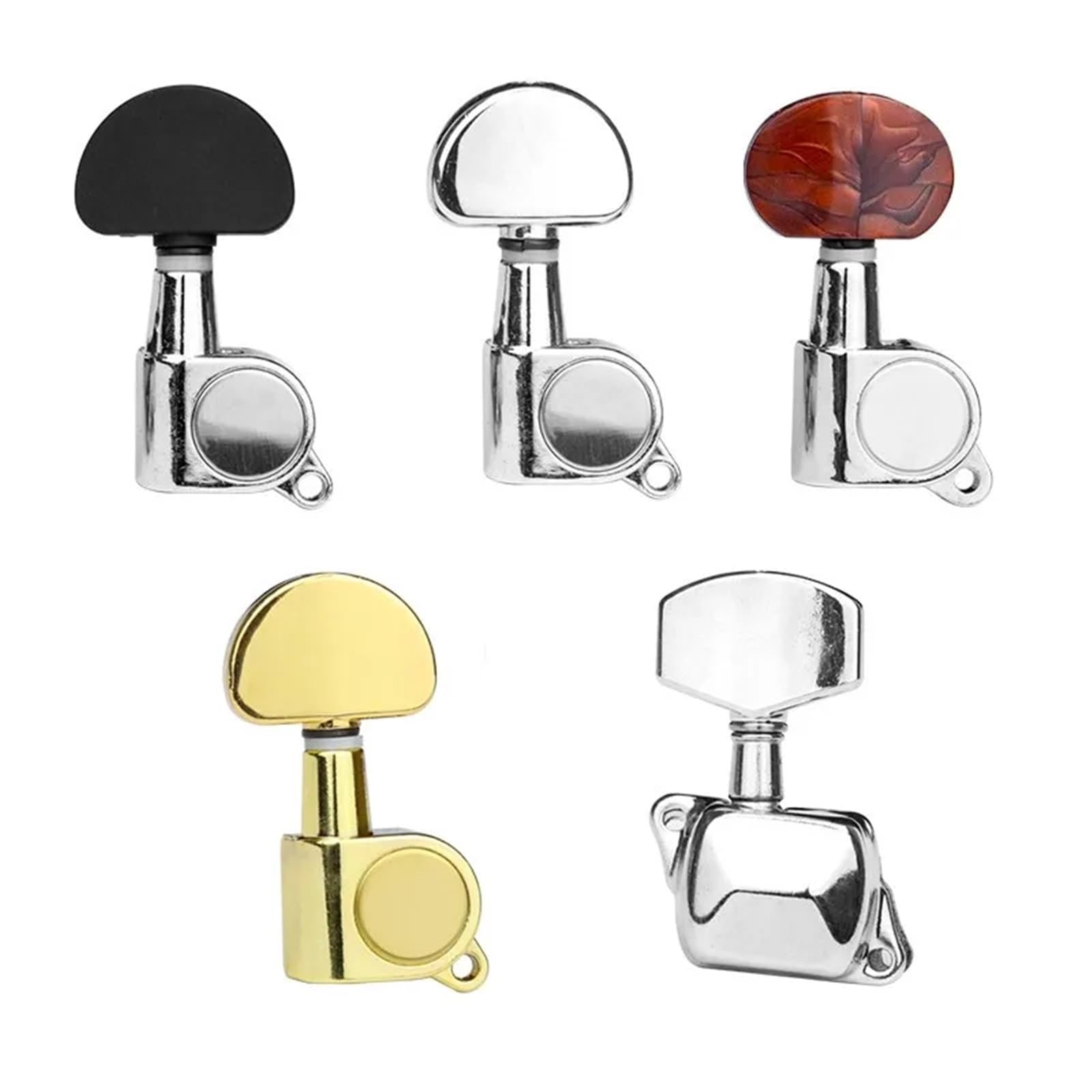 Afinador de Guitarra Clavijas de afinación cuerdas for guitarra folk, afinadores botón metálico semicerrados o totalmente cerrados, accesorios for clavijas | C 6Pcs
