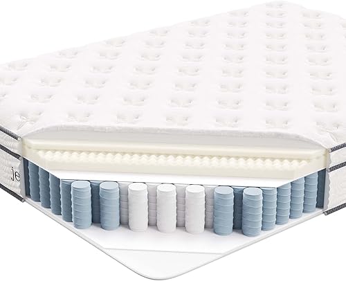 Miniatura 209 de Modway Jenna - Colchón King de muelles interiores (8 pulgadas), Tela, Blanco
