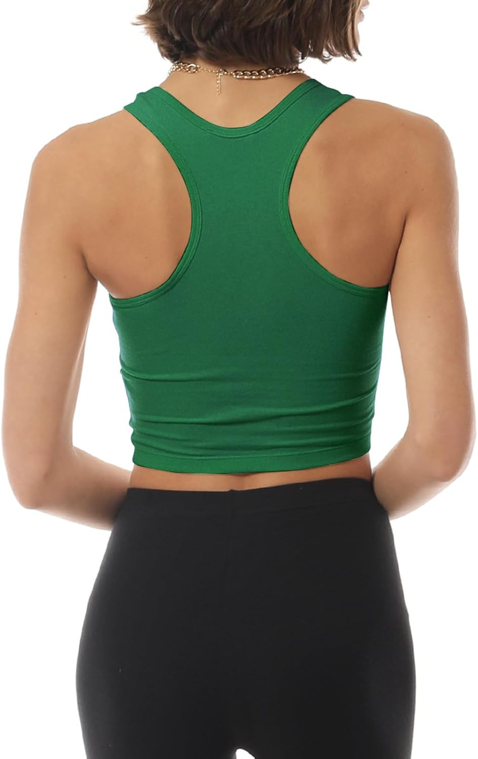 MixMatchy Women's Workout Crop Tank Tops Racerback Running Yoga Tanks Cotton Sleeveless Gym Shirts 3 Pack