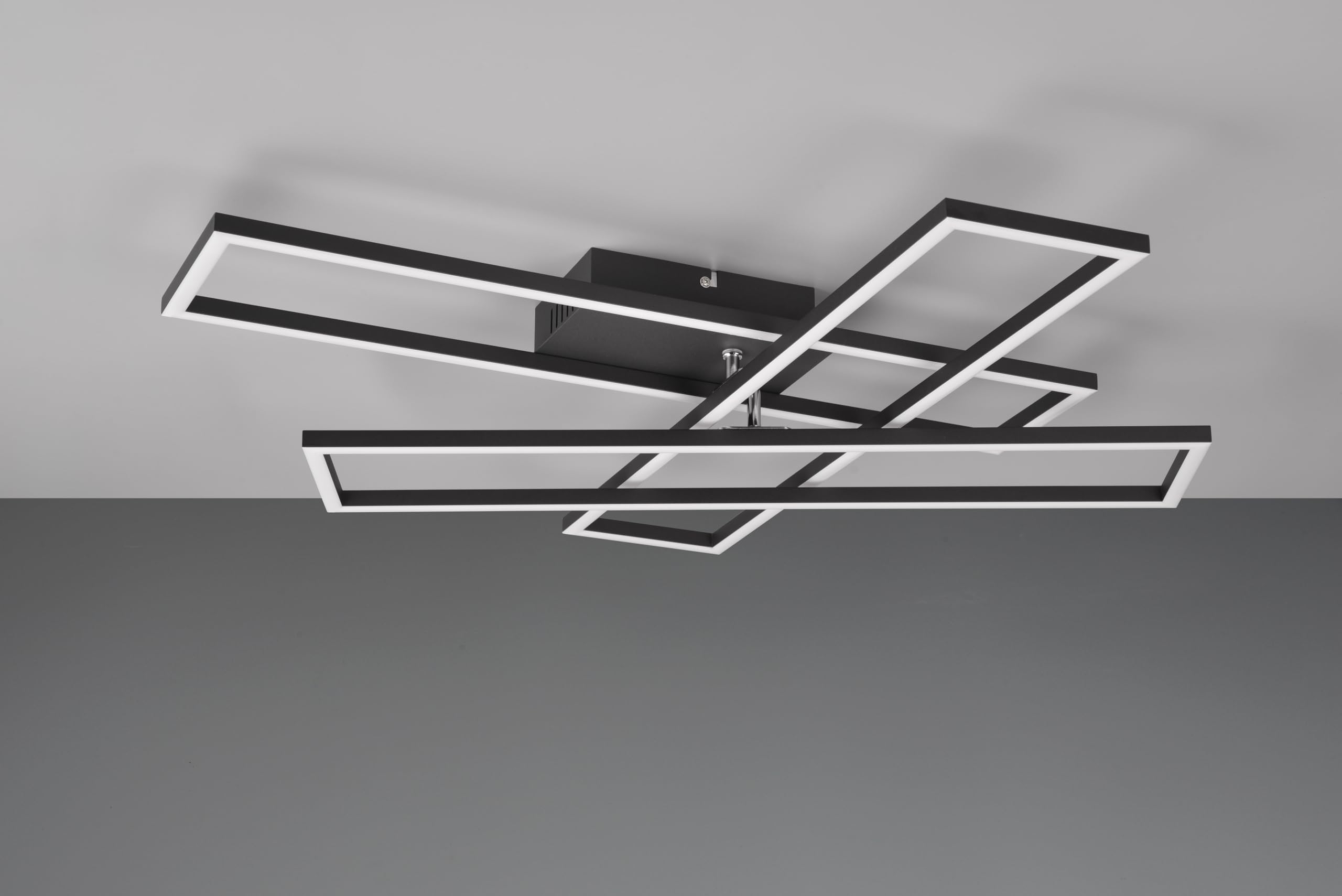 Reality Leuchten Corso R64423132, metal matowy czarny, z diodą LED 36 W, pilot zdalnego sterowania