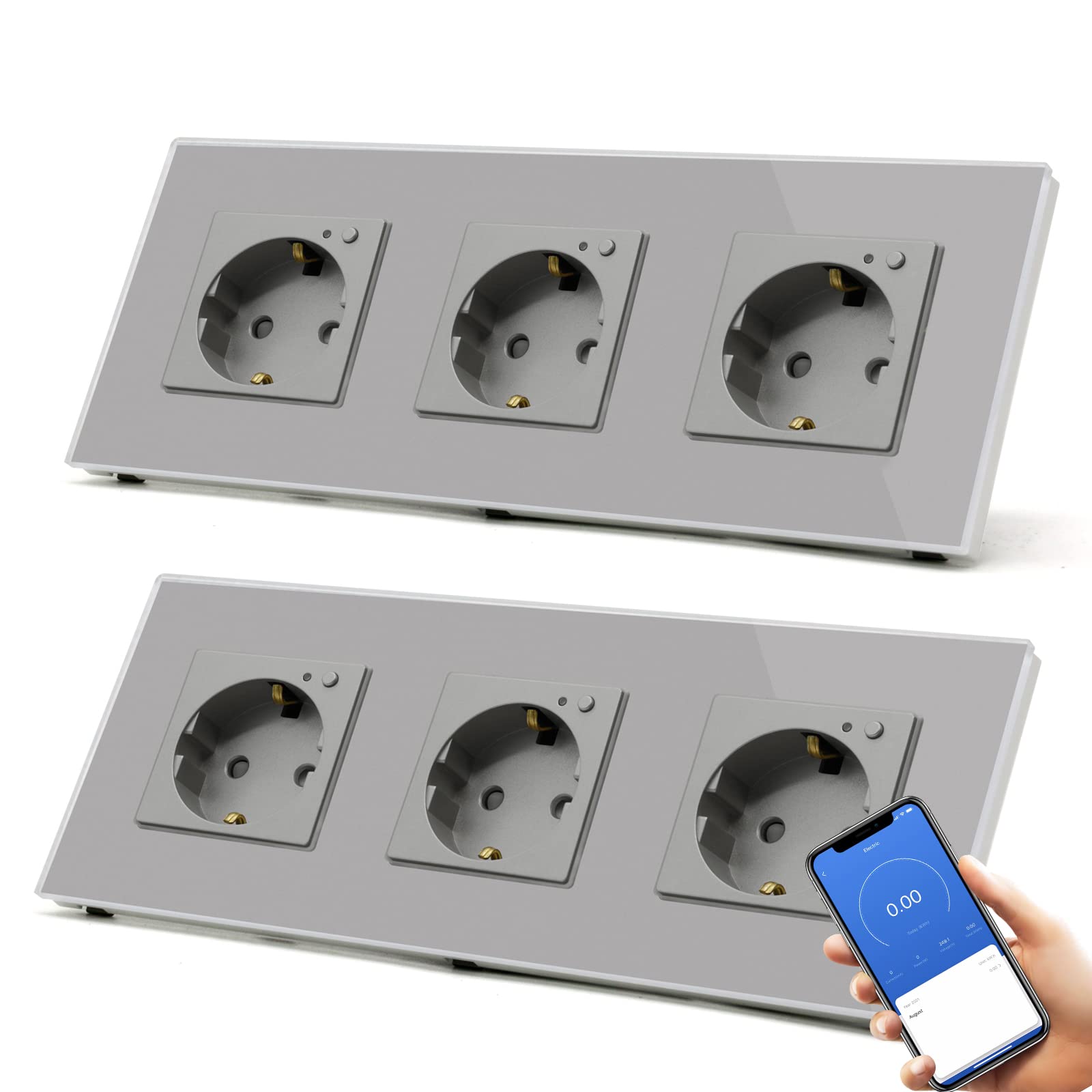BSEED Enchufe Inteligente con 20W USB y Tipo C,Mate Enchufe Pared Wifi con Medidor Consumo,Control Remoto por APP & Voz,Requiere Cable Neutro,1 Enchufe,Blanco 86mm — view 117