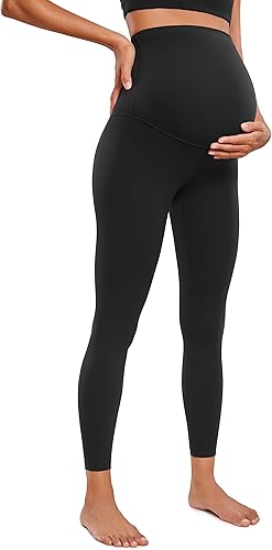 CRZ YOGA Womens Butterluxe Maternity Leggings Over The Belly 25" - Buttery Soft Workout Activewear Yoga Pregnancy Pants