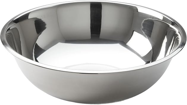 American Metalcraft SSB800 Stainless Steel Mixing Bowl - Durable, Commercial-Grade, Metal Bowl For Mixing - Wide-Rim, Stackable, Dishwasher Safe, 8qt, Silver