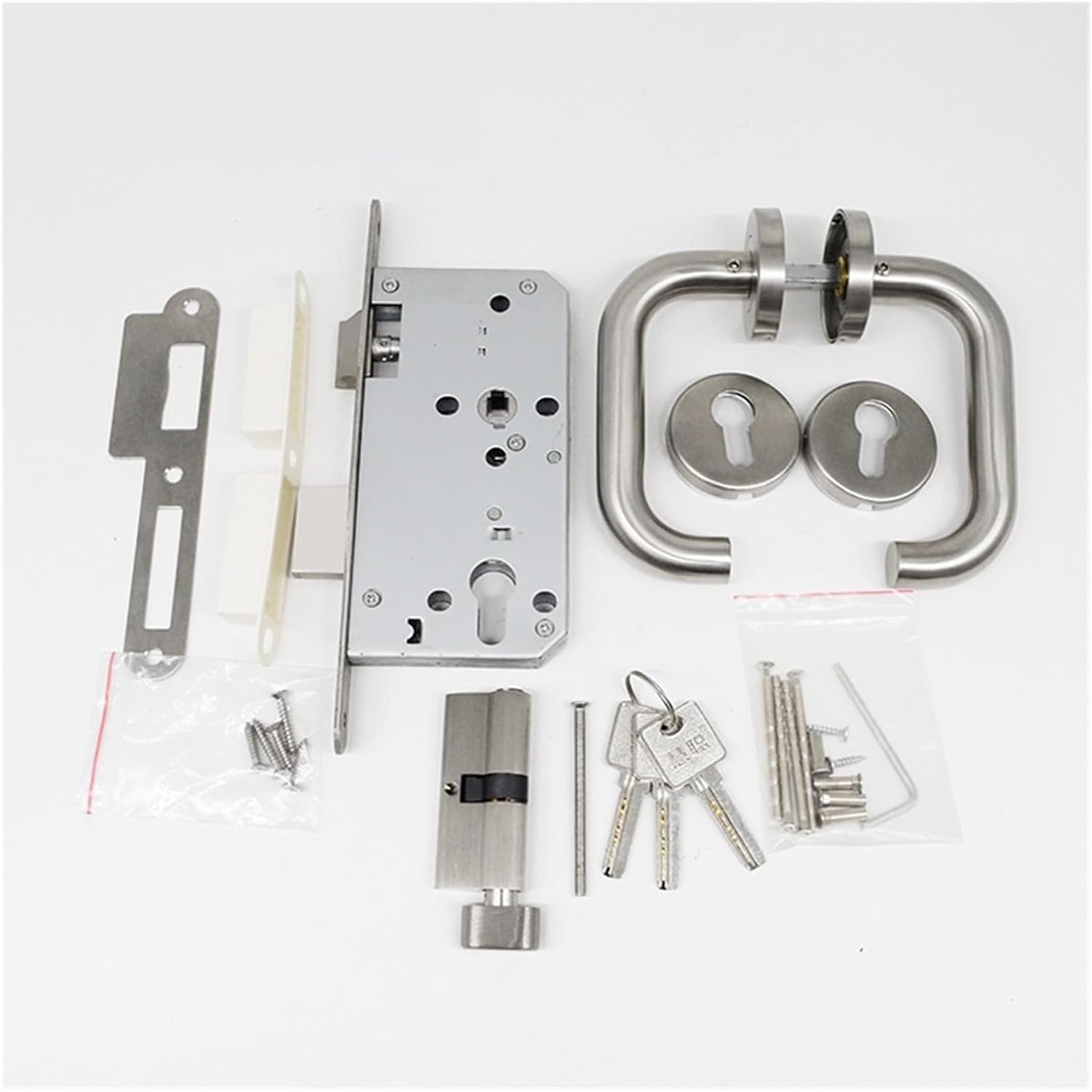 304 Stainless Steel Split Lock HC3008 Handle Lock Double Curved Handle Indoor Door Office Door Lock