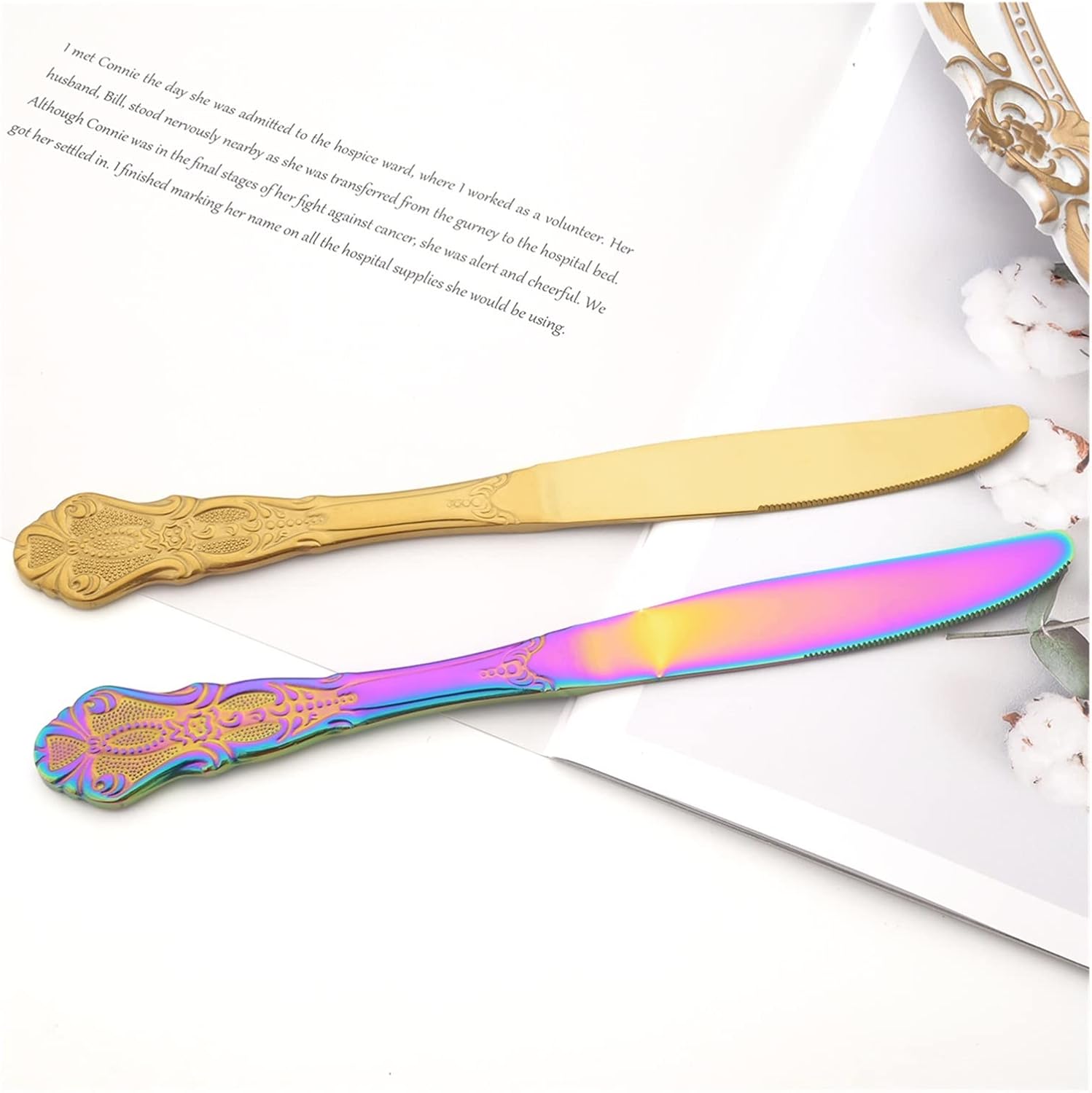 6/24Pcs Cutlery Set Stainless Steel Western Dinnerware Tableware Set Forks Coffee Tea Spoons Silverware Set leisurely (Color : Dinner Fork 6Pcs)