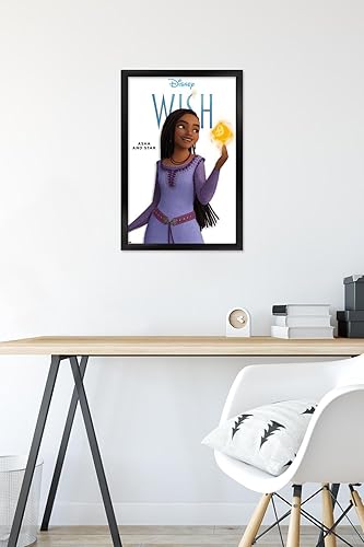 Miniatura 6 de Trends International Disney Wish - Póster de pared Asha Feature Series, 14.72 x 22.37 pulgadas, versión enmarcada en negro