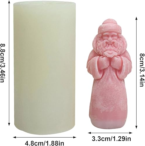 Miniatura 6 de Moldes de vela de Navidad para hacer velas, kit de moldes epoxi de resina lavable 3D hechos a mano para chocolate, gelatina, pudín, dulces y velas