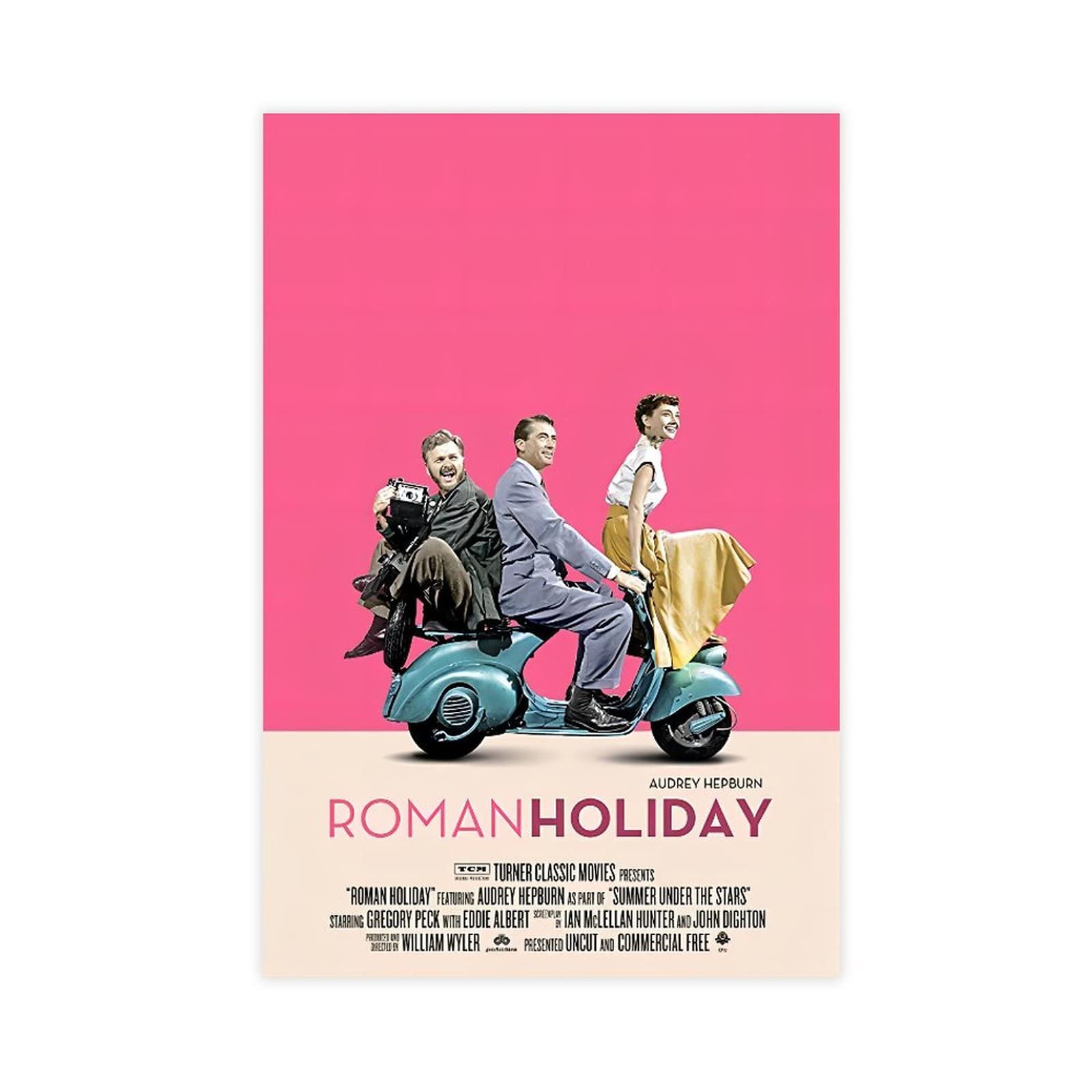 CHIPEL Roman Holiday Movie Poster Canvas Poster Wall Art Decor Print Picture Paintings for Living Room Bedroom Decoration Unframe-style 12x18inch(30x45cm)