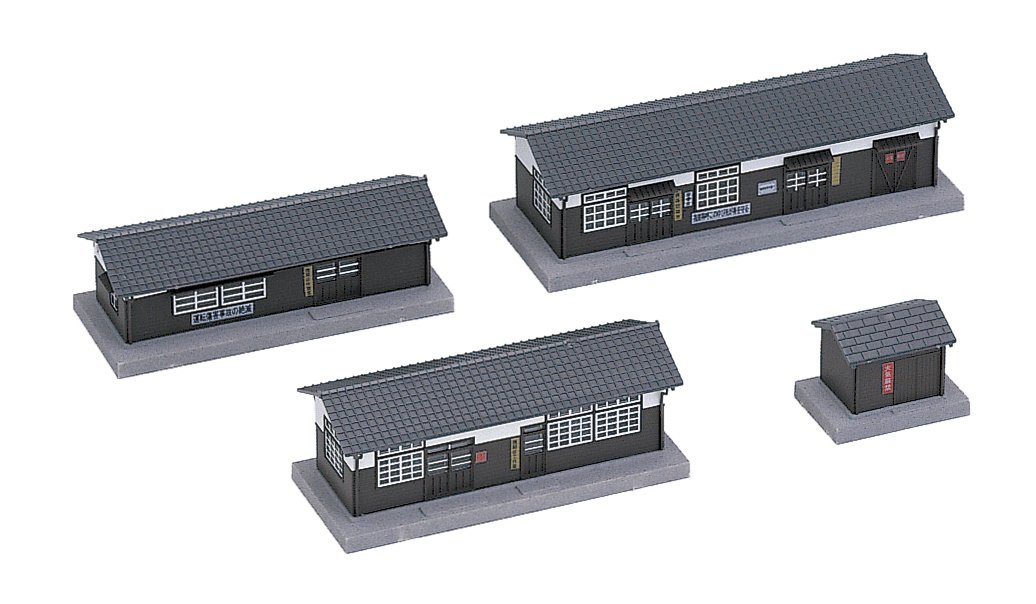 Kato Yard Buildings Kit for N Scale, Standard Gauge, UniTrack, SL era agent department style
