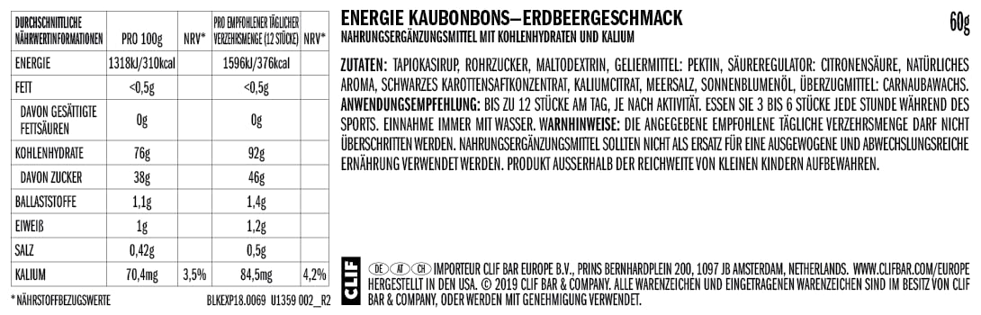 CLIF Bloks 18er Testpaket (18 x 60 g)