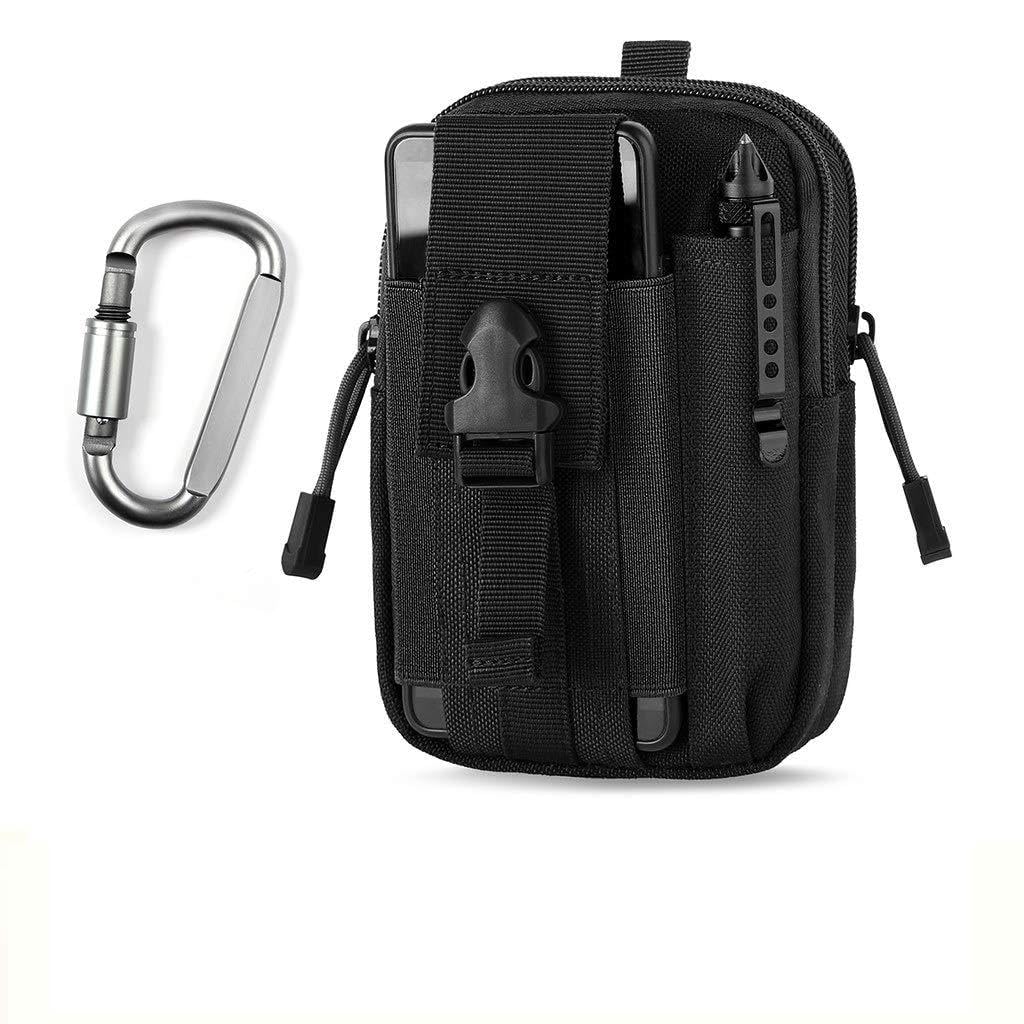 Unigear Marsupio Tattico da Cintura 1000D con Moschettone per Ciclismo, Escursionismo