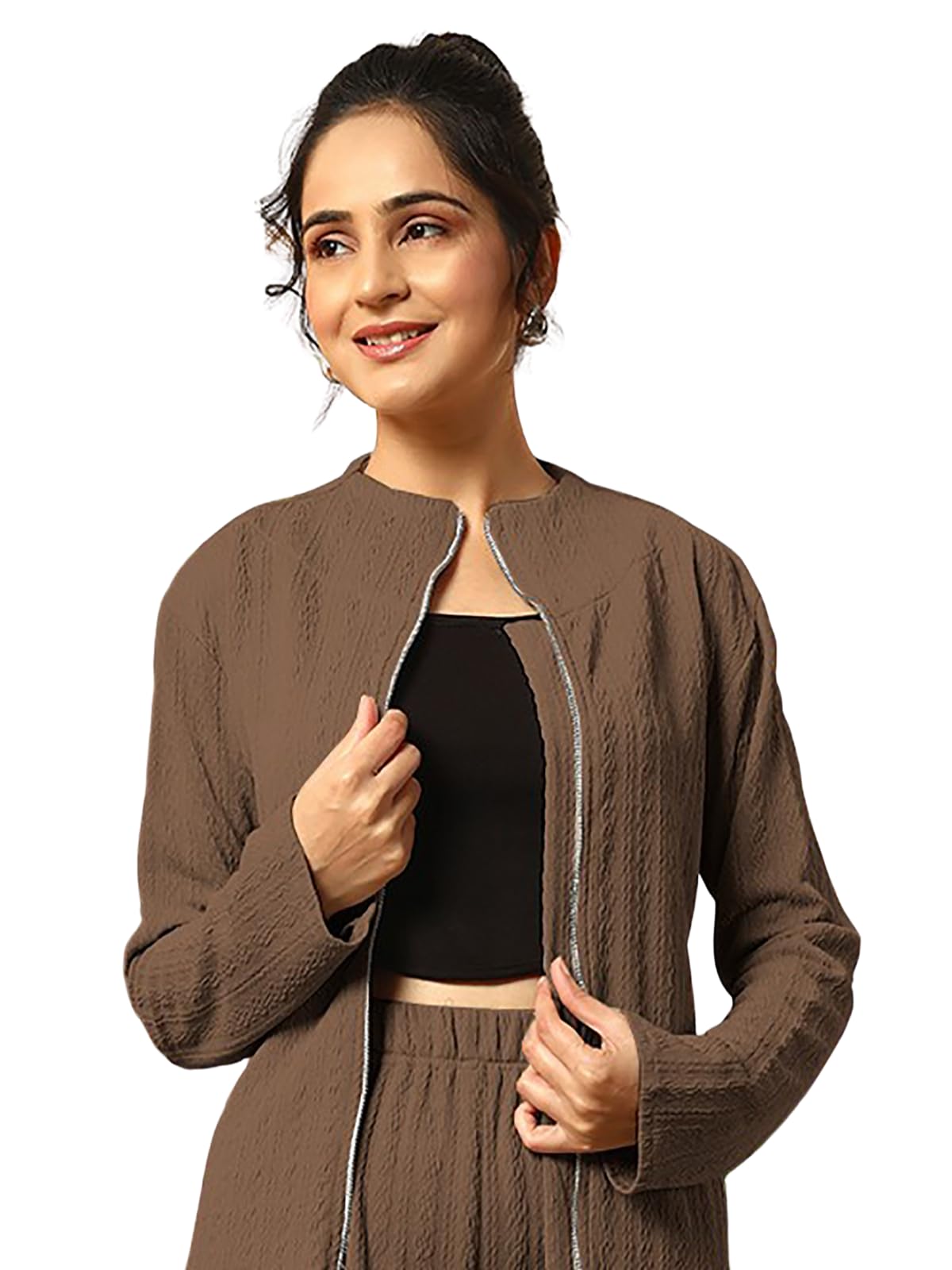 leriya fashion Cotton Winter Co-Ord Set for Women | Co-Ord Set for Women's Stylish | Winter Sweartshirt Jacket Set with Zipper-picture-28
