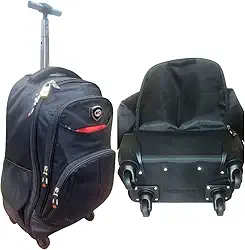 Mochila com 04 Rodas 360 Graus, para Escola, Faculdade, Trabalho, Viagem, Notebook, Resistente, Executiva
