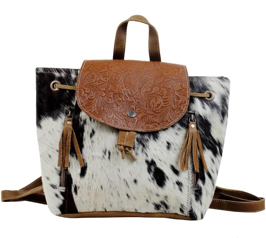 Myra Bag Must Have Backpack Upcycled Cowhide & Leather S-2843