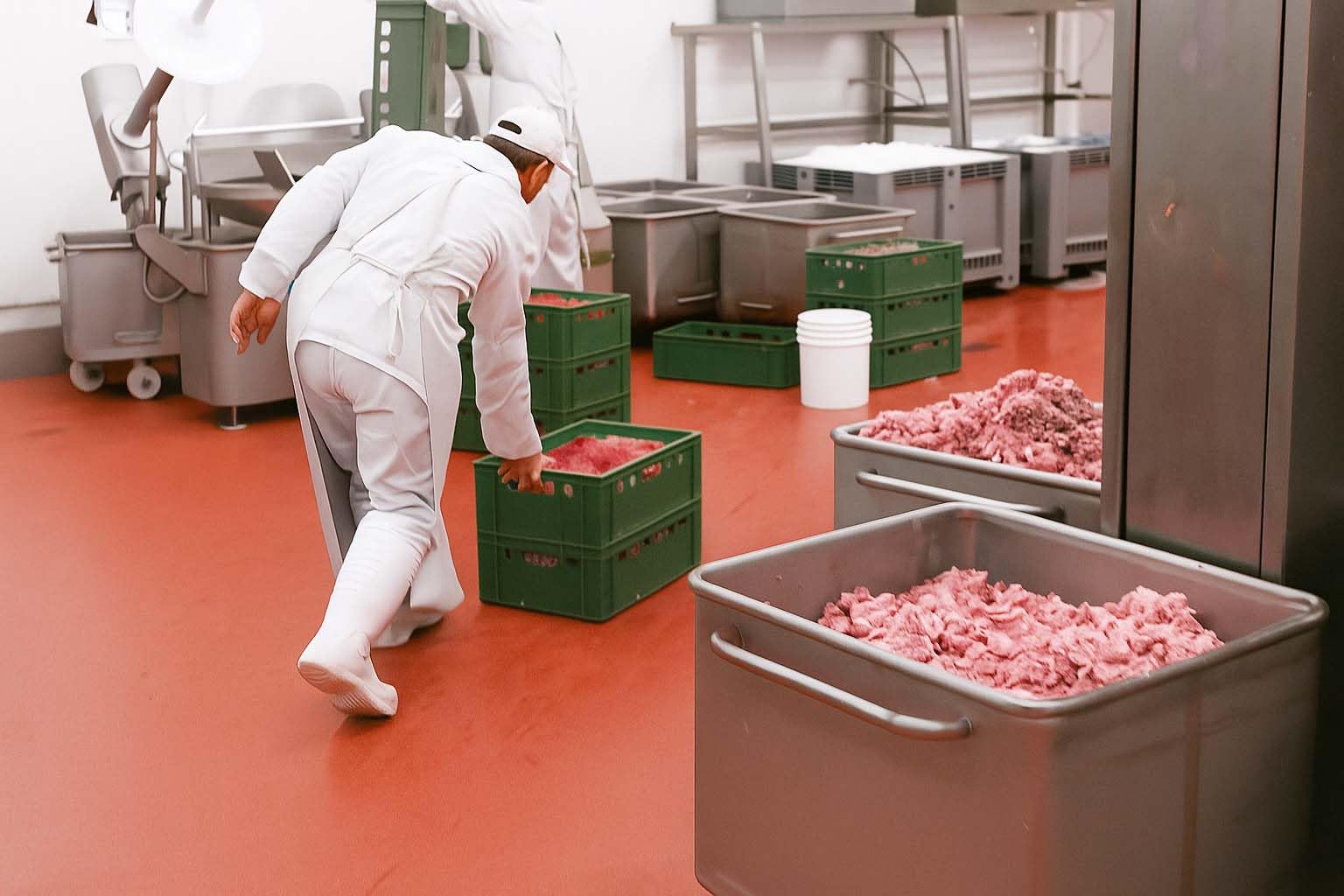 BURI 1 x scatola per carne E2 verde scuro, 60 x 40 x 20 cm, scatola impilabile | Eurobox Made in Germany per alimenti, robusta, impilabile