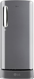 LG 185 L, 5 Star, Smart Inverter, Direct Cool Single Door Refrigerator (GLD1956ZAPZ, Shiny Steel, Base stand with Drawer)
