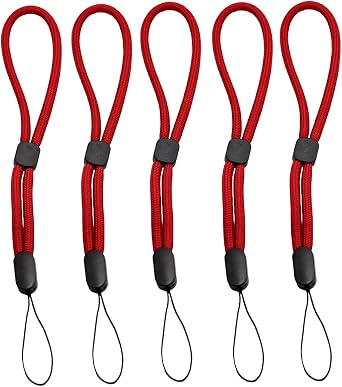 Zkeebs 5PCS 8.8 inch Adjustable Hand Wrist Strap Lanyard, for AirPods, Samsung buds, Phones, Camera, GoPro, USB Drive