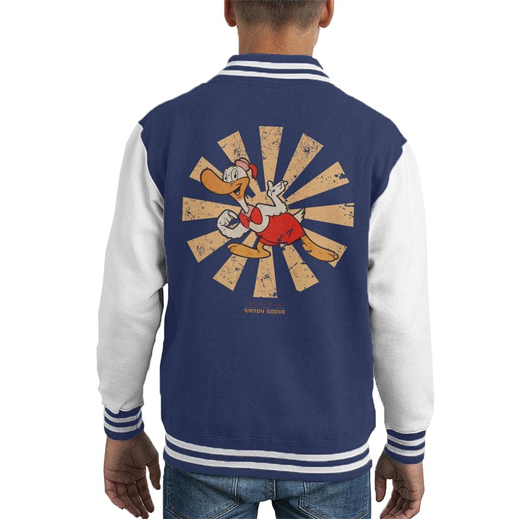 Cloud City 7 Gandy Goose Retro Japanese Kid's Varsity Jacket