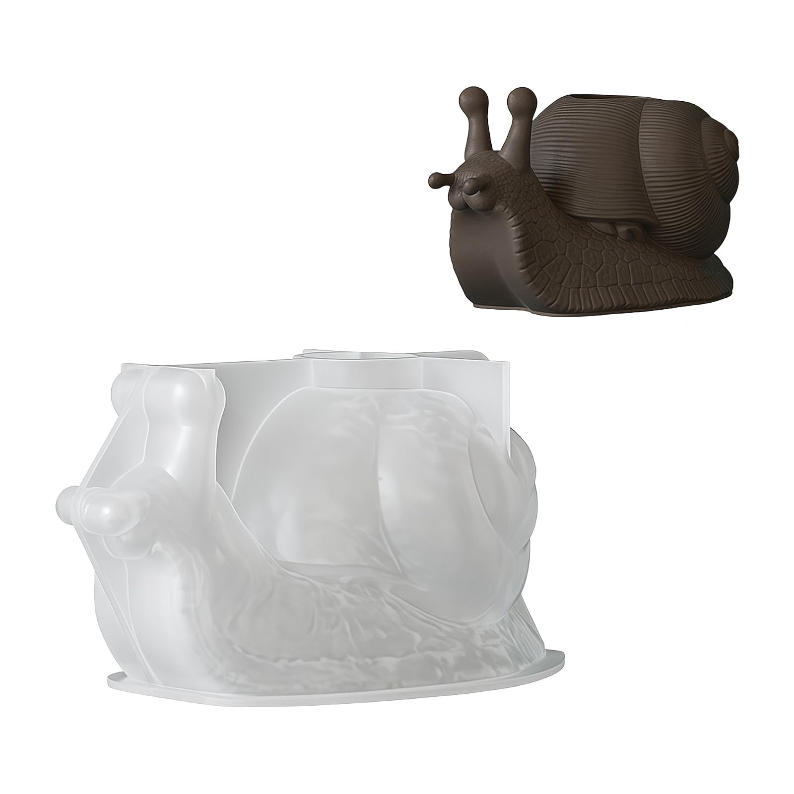 TFAOYS 3D Snail Holders Silicone Molds Jewelry Storage Box Molds Tealight Holders for Epoxy Resin Casting Tealight Resin