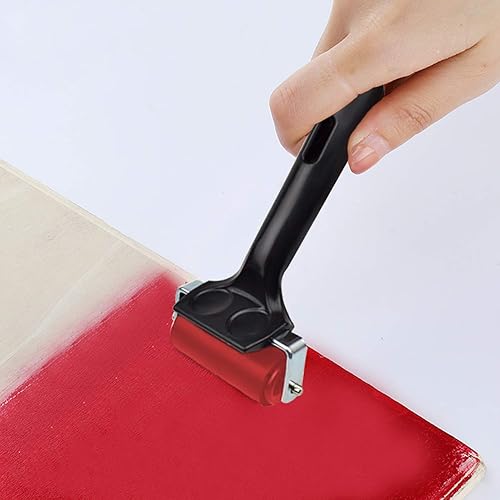 Miniatura 5 de Rocutus Rodillo de goma dura, herramienta de construcción de cinta antideslizante para imprimir papeles pintados, sellar y pegar aplicaciones (2.25