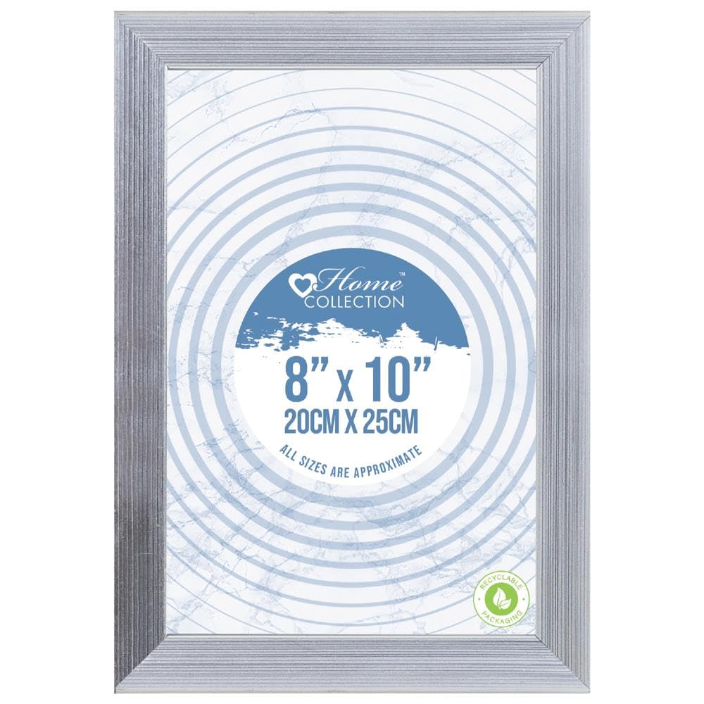 M1ss Silver 8 X 10 Inch Photo Frames With Picture Frame 10X8'' Glass Front Window For Tabletop Or Wall Mounted, Picture Frame Perfect For Beautiful Wall Decoration – 20Cm X 25Cm