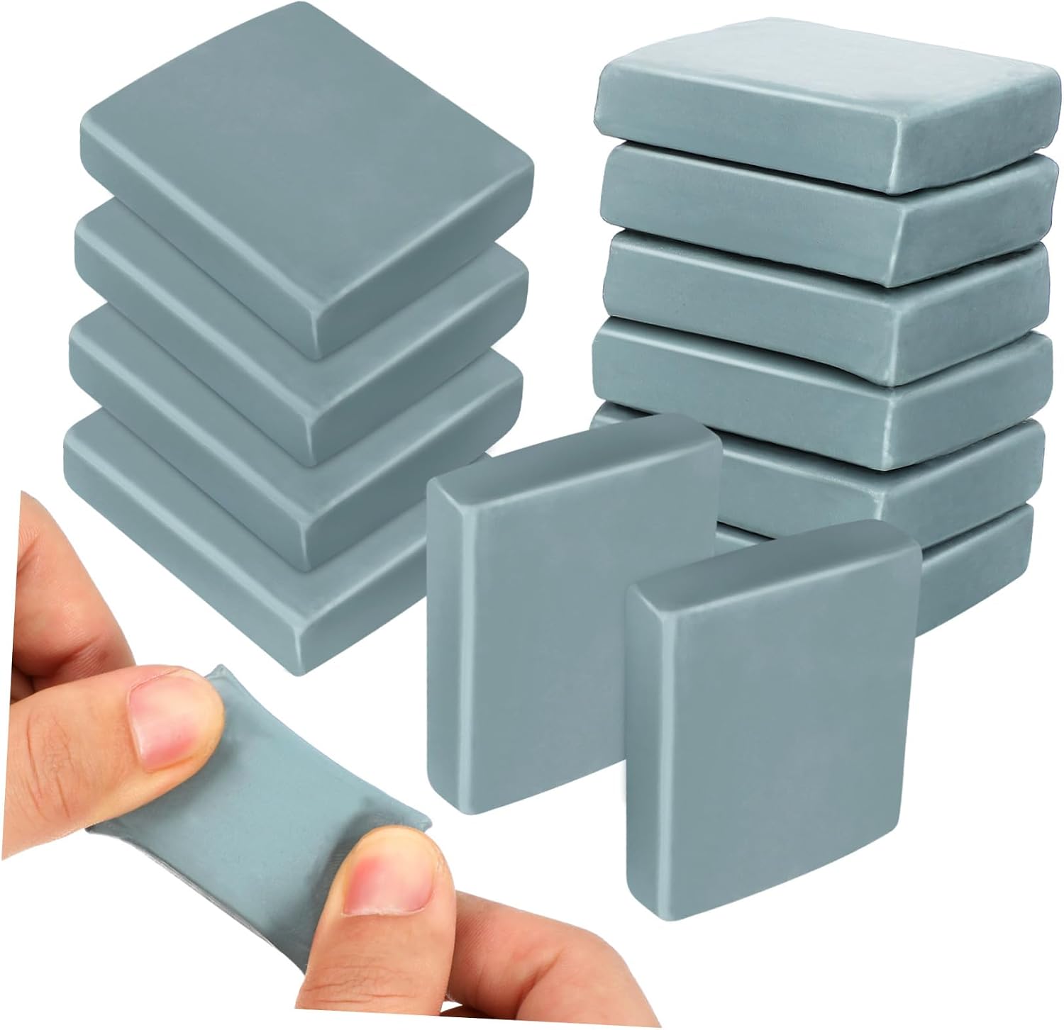 SECFOU 12pcs Kneaded Erasers for Artists Moldable Drawing Erasers Strong Adhesion for Sketching Painting