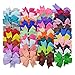LCLHB 40PCS Boutique Barrette Hair Bows For Teens Babies Girls (3 Inch and Giftbox Pack)