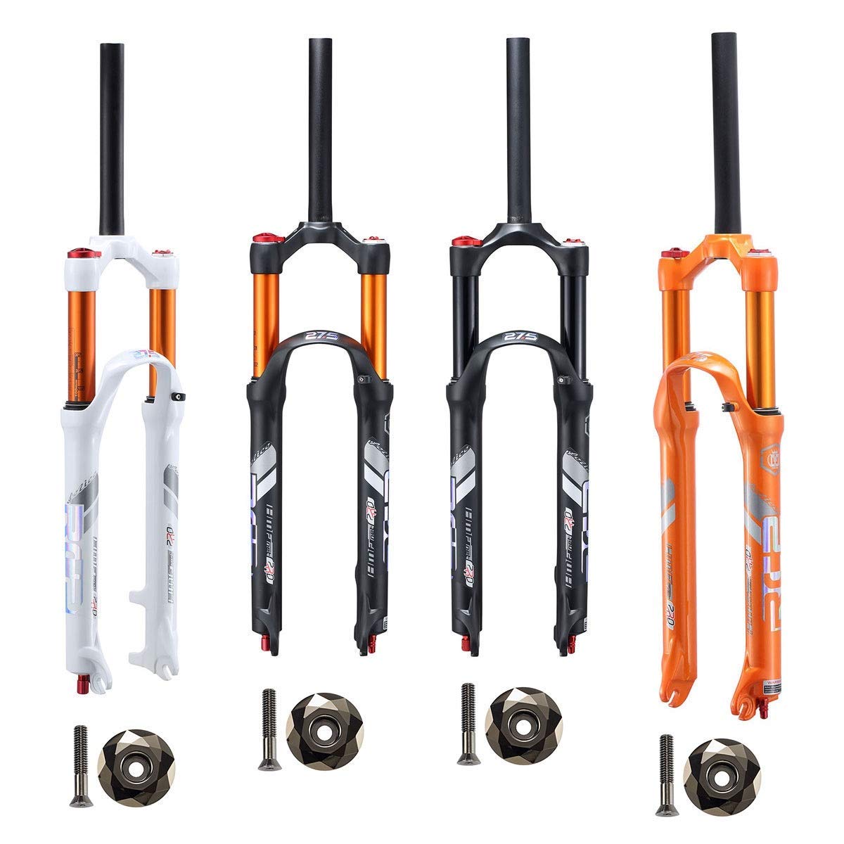 WIQUYBML Bike Suspension Fork, Mountain Fork 26 27 5 Alloy Bicycle Front Forks Lockable For Downhill Cycling