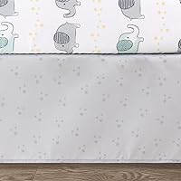 Vista 5 de The Peanutshell Juego de ropa de cama de cuna de elefante para niños o niñas, 5 piezas