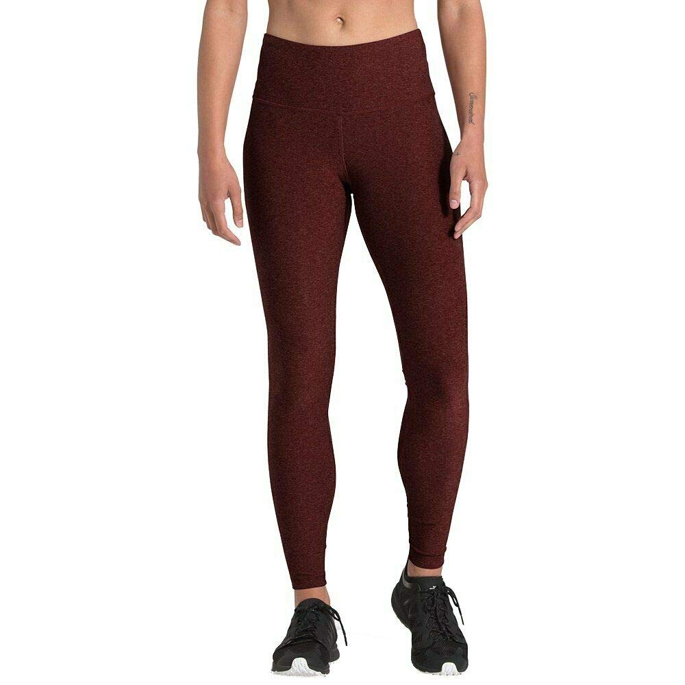 Women's Motivation High Rise Crop, Deep Garnet Red Heather, L Regular