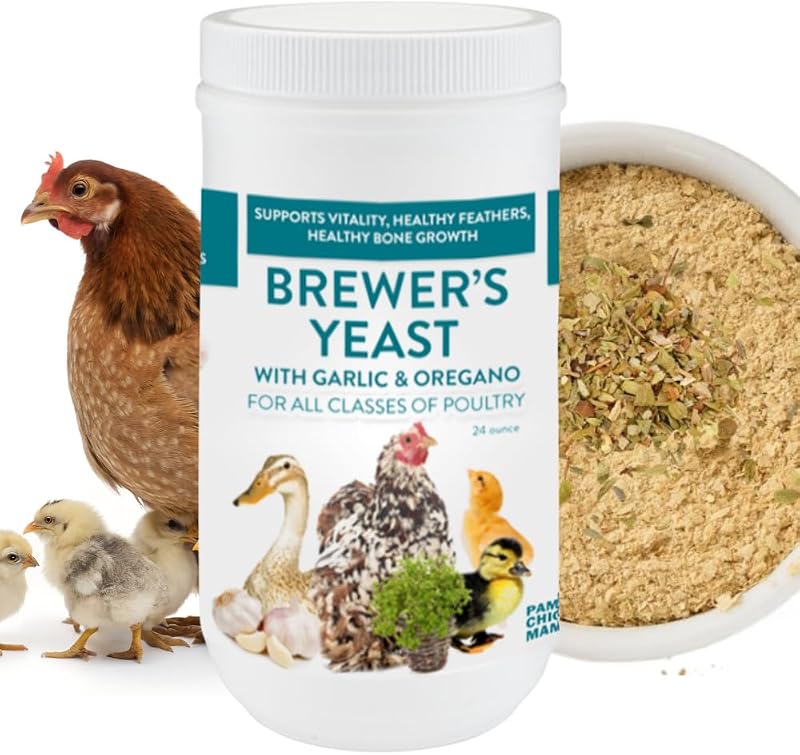 Suplemento para aves com levedura de cerveja, alho moído e orégano seco Pampered Chicken Mama – 680 g