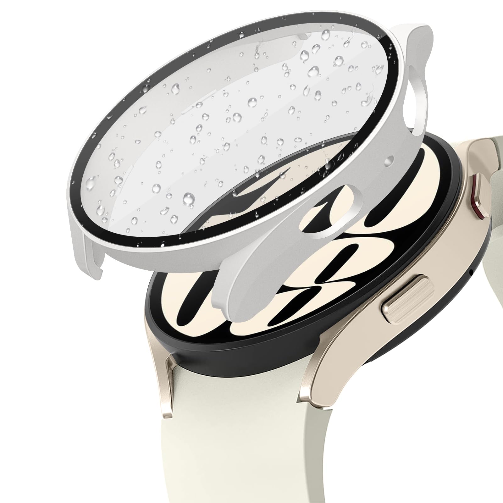 Tobfit PC Case Cover with Attached Screen Protector for Samsung Galaxy Watch 6 Soft Clear Screen Protector Cases, Full Guard Cover, Anti-Scratch and Shockproof Cover for Galaxy Watch 6 (44mm, Silver) (B0CS3HWVZZ) Amazon Price History, Amazon Price Tracker