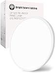 LED Installation de la lumière de plafond de montage,Round 16Inch 32w 3480lm 3000k,4000k,6000k CCT Panneau plat moderne et sélectionnable Super Slim Led Plafond lumineux, pour vivre Cuisine Chambre à coucher (1Pack-Black)