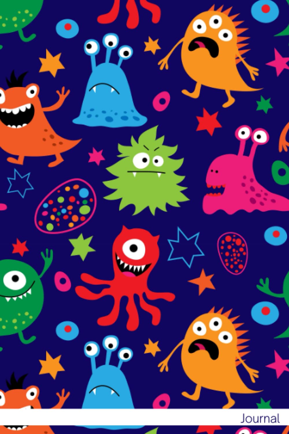 Journal: Monsters Notebook Journal For Teens and Adults | 120 Pages | Grey Lines | Glossy Cover | 6 x 9 In