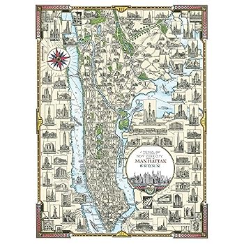 Office Product Istituto Fotocromo Italiano, New York Map Journal Book