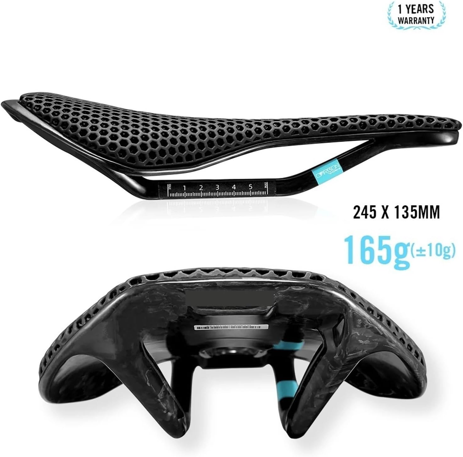 3D Printed Full Carbon Bicycle Saddle 245mm*135/145/155mm MTB Gravel Road Bike Seat Parts