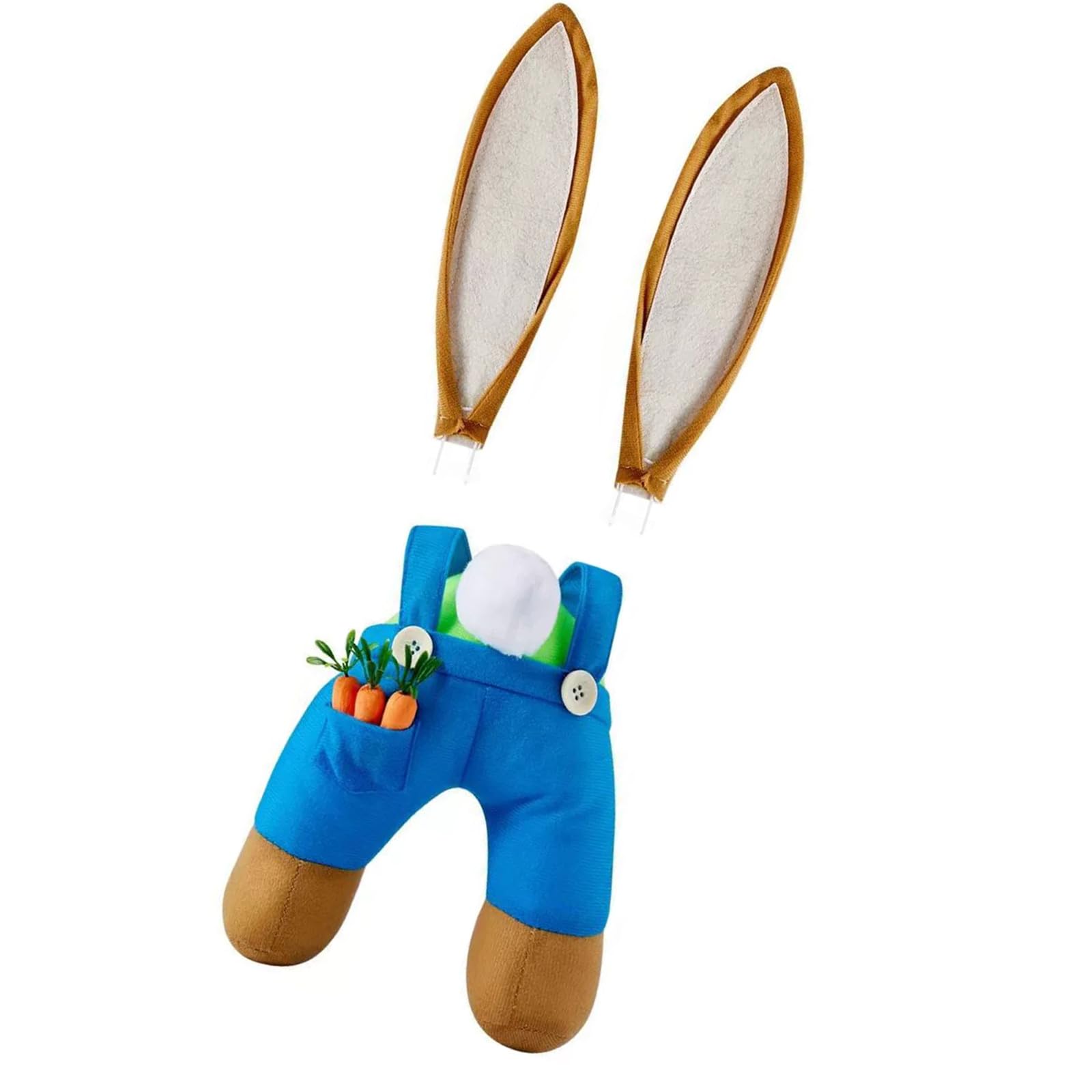NEWFT Plush Easter Rabbits Doll Butt and Ears Wreath Attachment Door Hanger Hanging Ornament for Family Decoration